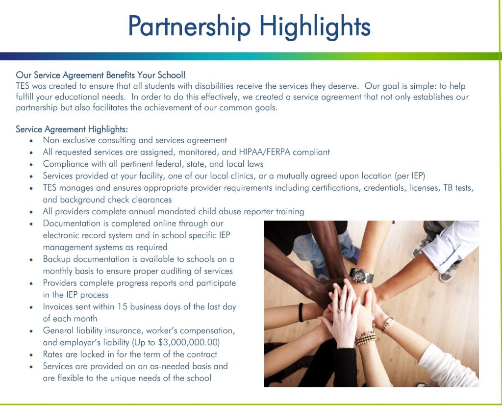 Our Services Booklet p10. Partnership highlights